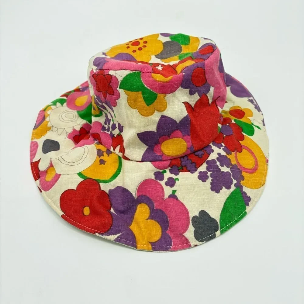 Vintage retro Floral Bucket Hat